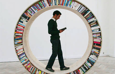 Circular Walking Bookshelf