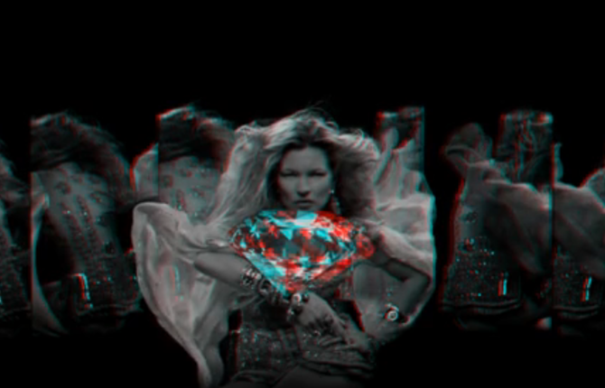 Kate Moss in 3D Shoot