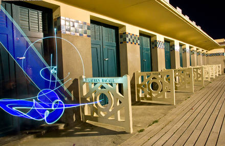Light-painting in Deauville