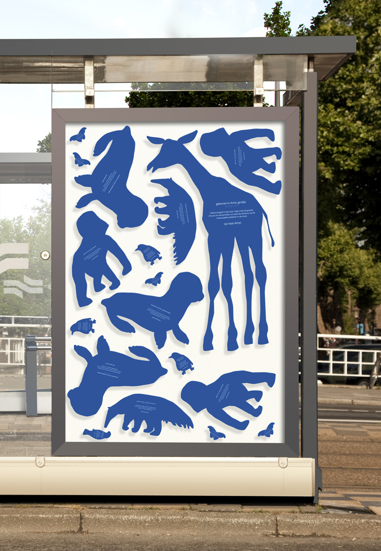 Kampania w przestrzeni miejskiej, przeprowadzone przez zoo w Amsterdamie