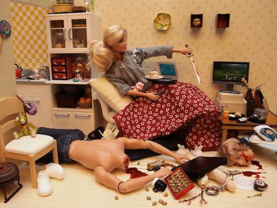 Barbie as Uma Thurman in Kill Bill by Mariel Clayton