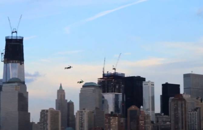 Flying People in New York City