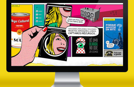 Mega Cultural’s pop art inspired new website & business cards