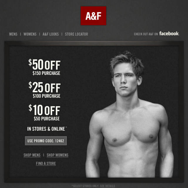 abercrombie and fitch 10 off