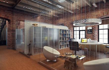 Visualization of soft toys factory office