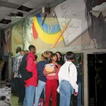 The arts mural on floor 3, 1988.