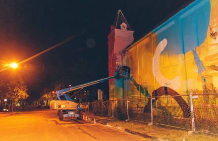 Grafitti Covered Church