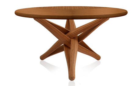 “LOCK” bamboo dinner-table for PLANKTON by J.P.Meulendijks