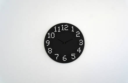 « MOCAP » bamboo wall clock   (is time an illusion?) by J.P.Meulendijks
