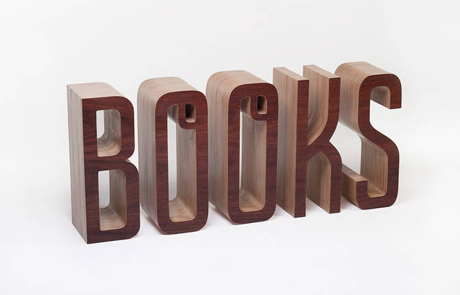 Typographic Bookshelf