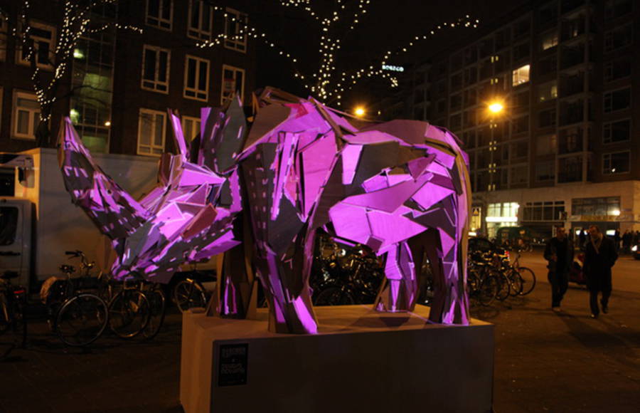 Light Projections on Sculptures