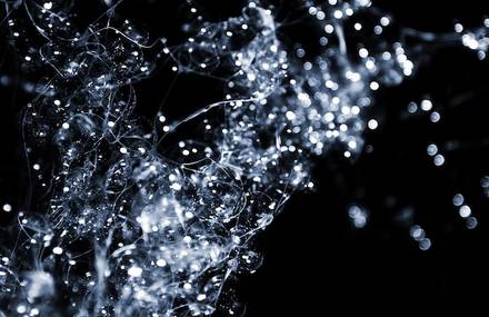 tomoya matsuura conveys mystery in conduction bubble art