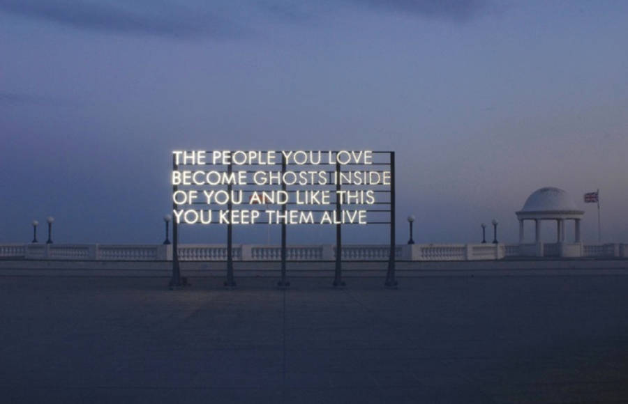 Poetic Billboards with Neons signs