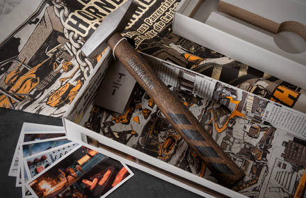 The HORNBACH HAMMER – « Made from real armour steel »
