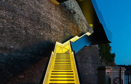 Dazzling Cantilevered Staircase at Royal William Yard by Gillespie Yunnie Architects
