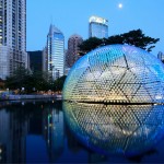 Lantern Pavilion made from Recycled Water Bottles3