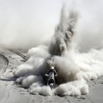 South Africa's Van Niekerk rides his KTM during the 5th stage of the Dakar Rally 2013 from Arequipa in Peru to Arica in Chile