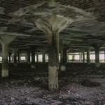 A general view of the abandoned textile mill where a photo journalist was raped by five men, in Mumbai