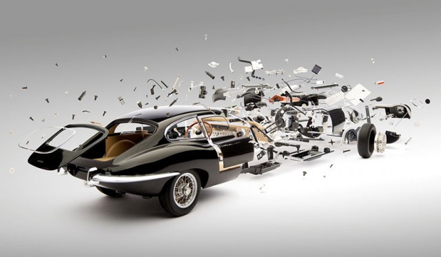 Coches despiezados Exploded Cars Fabian Oefner