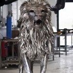 Majestic Lion Made of 4000 Metal Scraps3