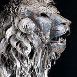 Majestic Lion Made of 4000 Metal Scraps8