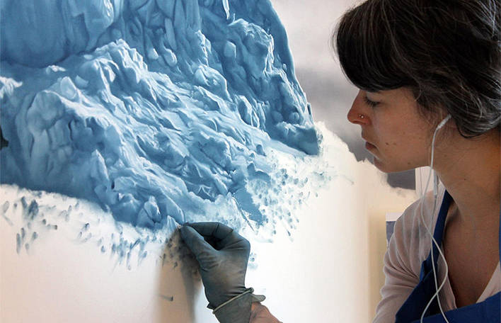 Xnxxmop - Pastel Icebergs by Zaria Forman â€“ Fubiz Media
