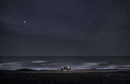 A Van In The Sea Photography
