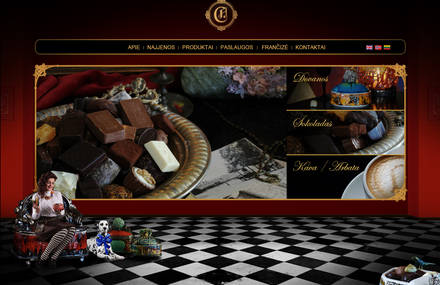 Alice in Chocoland / Web design project