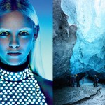 Ginta Lapina for Vogue US January 2013 by Sharif Hamza | Ice cave in Iceland Hsin-Ta Wu