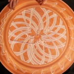 Mosaic of Patterns Drawn on a Potters Wheel 4