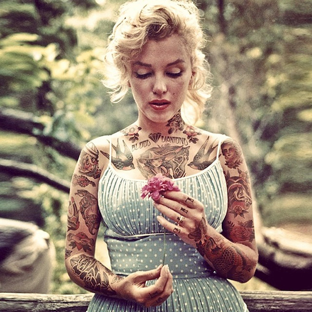Old and comtemporary Celebrities covered in tatoos 2