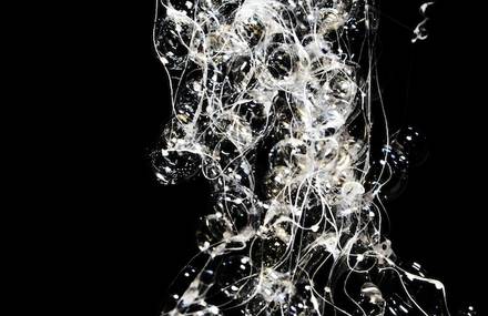 tomoya matsuura conveys mystery in conduction bubble art