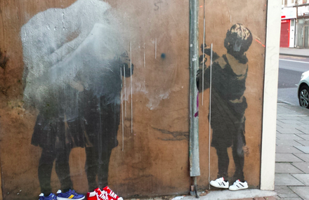 Banksy is wearing FILA
