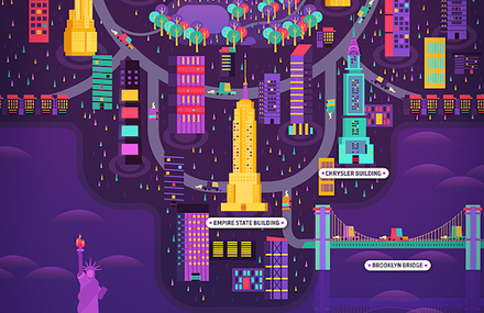 Colorful Illustrations of Cities