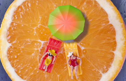 Miniature Worlds With Food