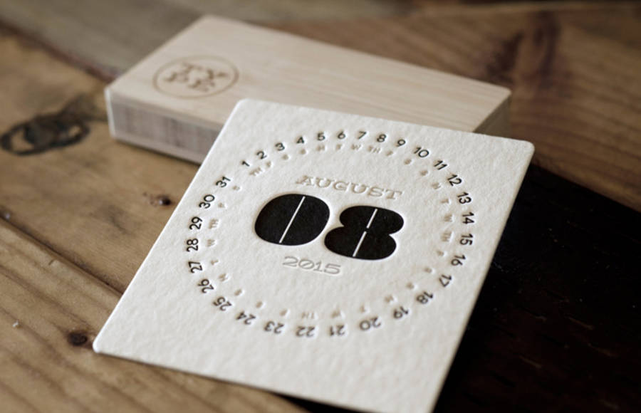 Type Letterpress Desk Calendar by iSkelter