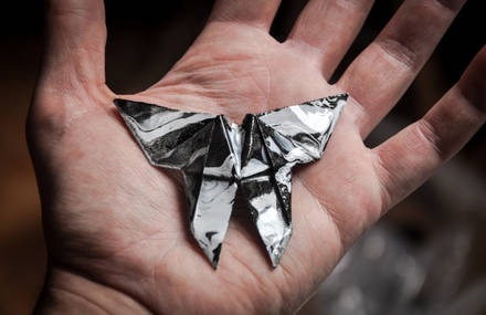 HUMAN NEEDS – Origami butterflies by Bruno Cerasi