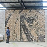 Horse Face made from 10800 Wooden Cubes4