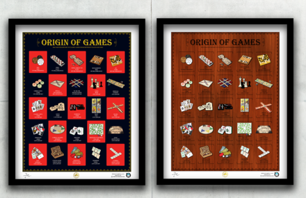 Origin of Games: Illustrated Poster of 25 World Famous Classic Games From Around the World