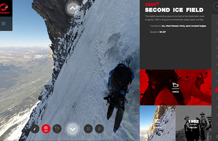 First interactive ascent of the eiger northface captured in 360°