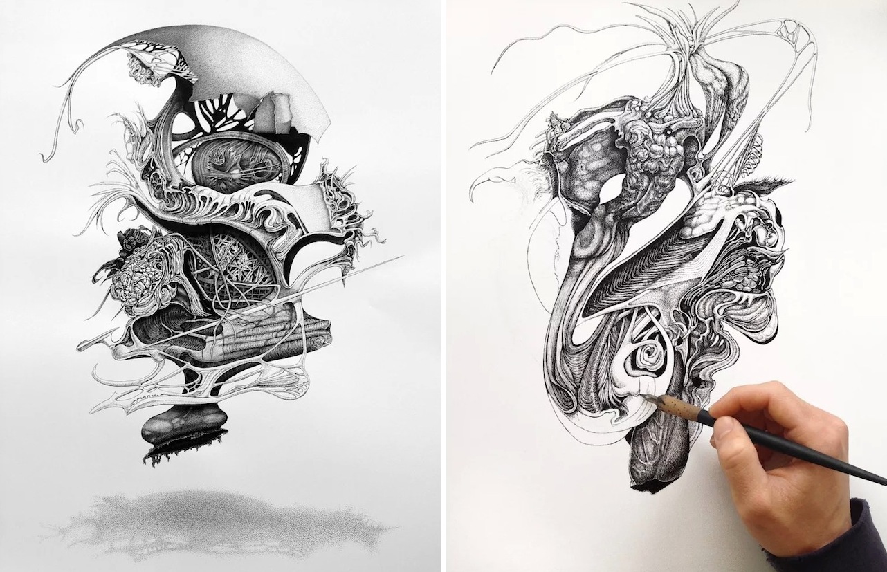 0 Pen and Ink Drawings by Philip Frank – Fubiz Media