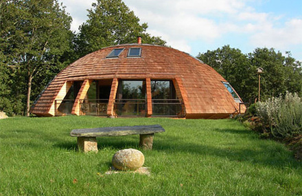 Wooden Dome Home by Patrick Marsilli