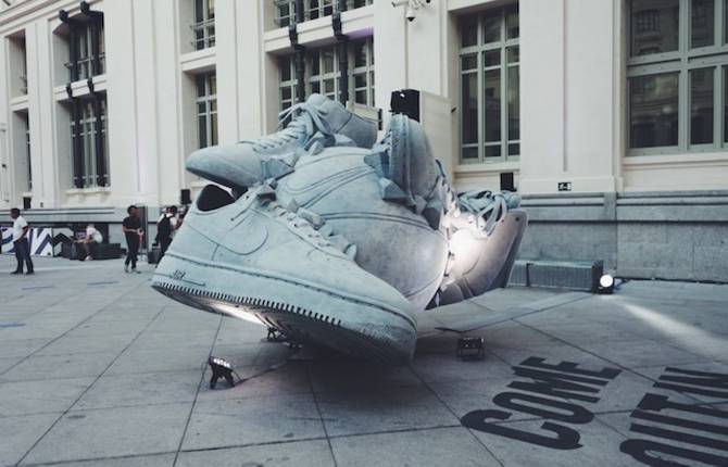 Basketball Sculpture With Sneakers