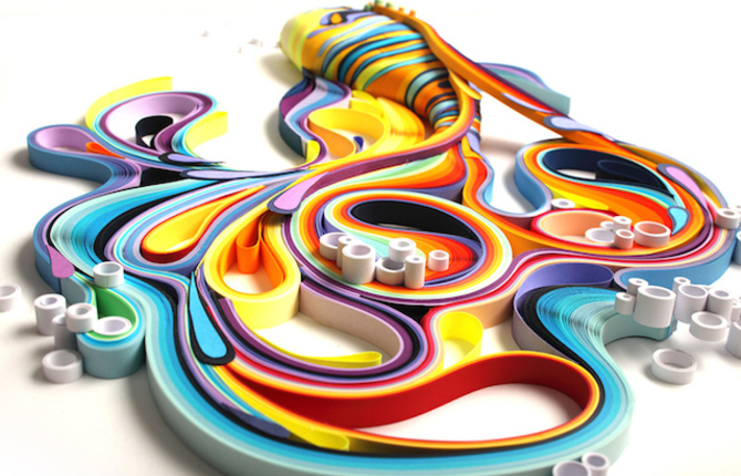 Colorful Paper Sculptures