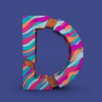 3D Patterned Alphabet-D