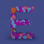 3D Patterned Alphabet-E