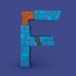 3D Patterned Alphabet-F