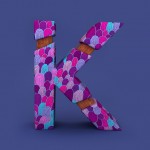 3D Patterned Alphabet-K