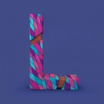 3D Patterned Alphabet-L