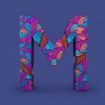 3D Patterned Alphabet-M